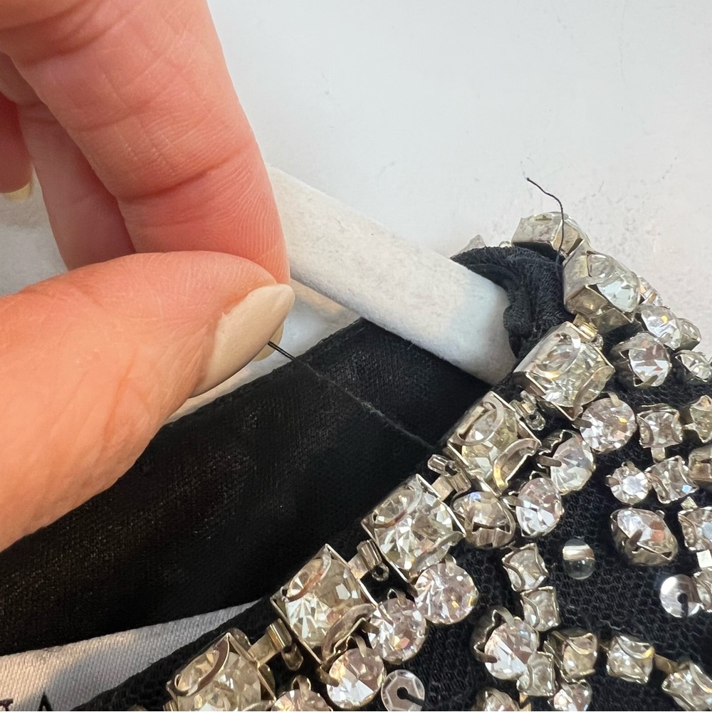 Mac Duggal Black Maxi Dress with Silver Embellishments - Picture 10 of 14